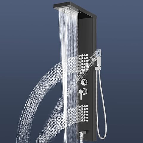 Pianno 5-in-1 Multifunction Stainless Steel Shower Panel